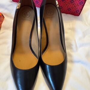 Tory Burch Black Leather Heels